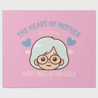 heartfelt mother love - mother's day wrapping paper