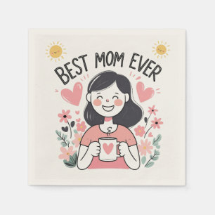 Heartfelt Mother’s Day Design for Napkins
