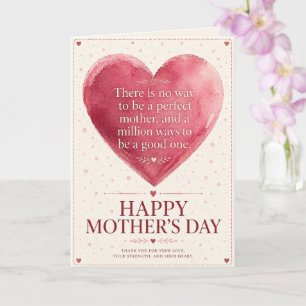 Heartfelt Mother’s Day with Watercolor Heart Quote Card