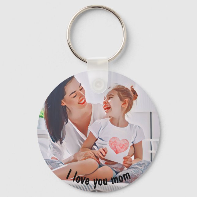 Heartfelt Mum Love Frame Key Ring (Front)