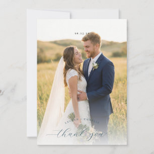 Heartfelt Natural Romantic Photo Thank You Card