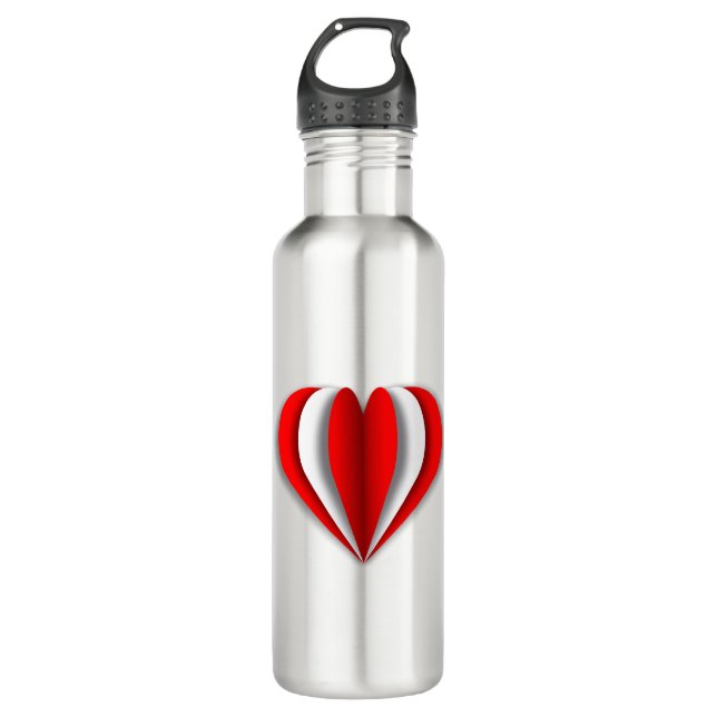 Heartfelt Origami 710 Ml Water Bottle (Front)