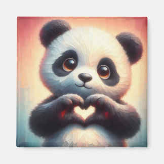 Heartfelt Panda Magnet