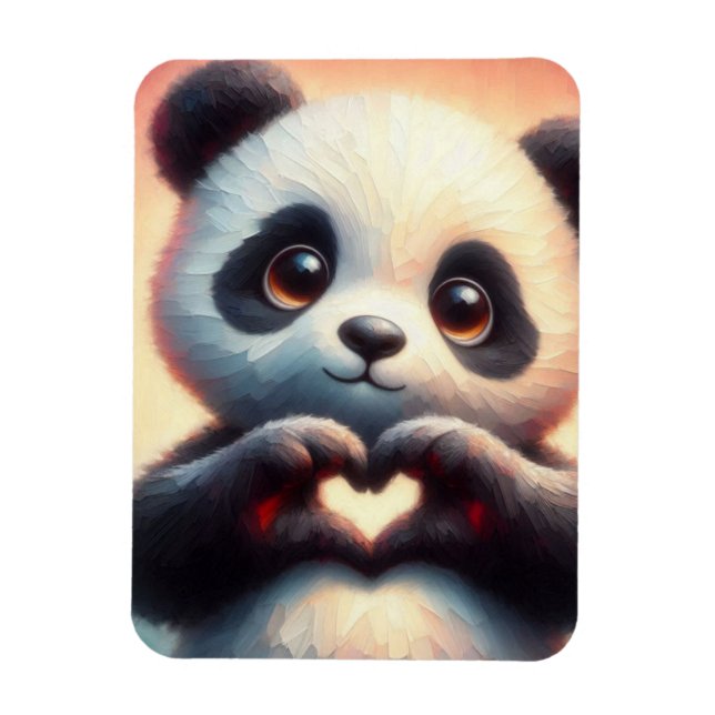 Heartfelt Panda Magnet (Vertical)