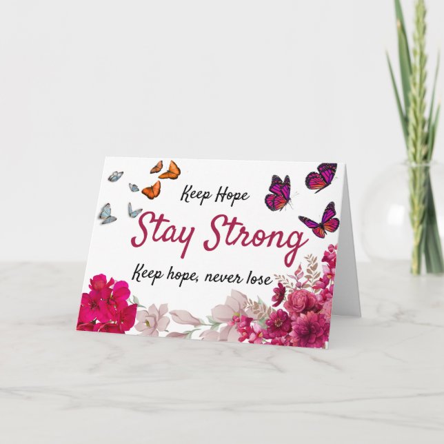 Heartfelt Patient Encouragement Cancer Cards (Front)