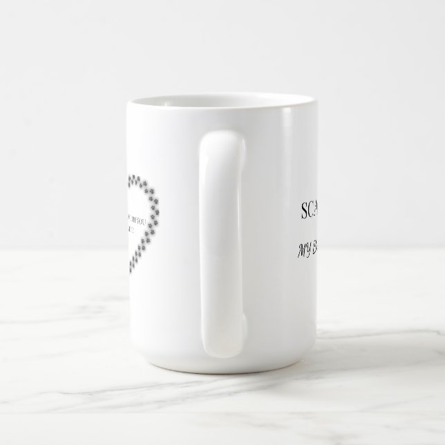 Heartfelt Paw Print Tribute Mug (Handle)