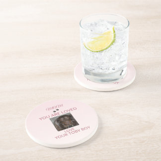 Heartfelt Pet Mom Photo Coaster