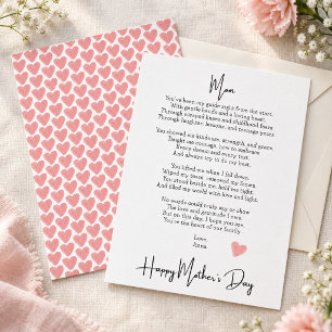 Heartfelt Poem Modern Mother's Day Card