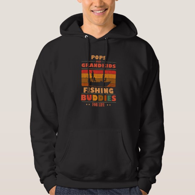 Heartfelt POPS Grandkids Buddies For Life Fishing  Hoodie (Front)