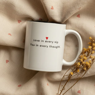 Heartfelt Quote Two-Tone Coffee Mug