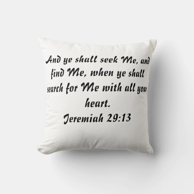 Heartfelt Rest: Seek Him Pillow (Front)