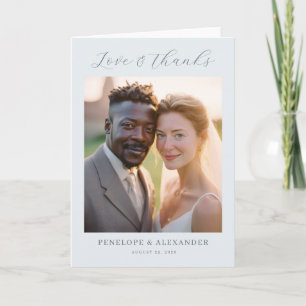 Heartfelt Romantic Photo Thank You Card