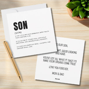 Heartfelt Son Definition Greeting Holiday Card