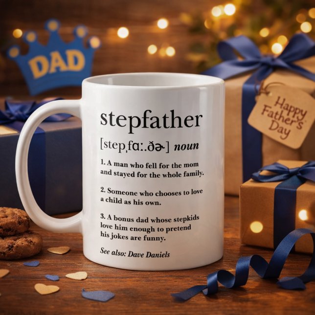 Heartfelt Stepfather Definition Father’s Day Gift Coffee Mug (Creator Uploaded)