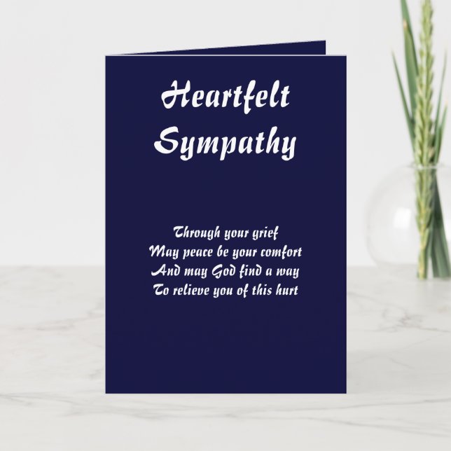 Heartfelt sympathy greeting cards (Front)