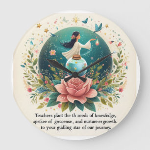 "Heartfelt Teacher's Day Wishes to Inspire and App Large Clock
