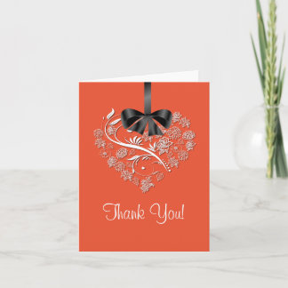 Heartfelt Thank You Card - tangerine