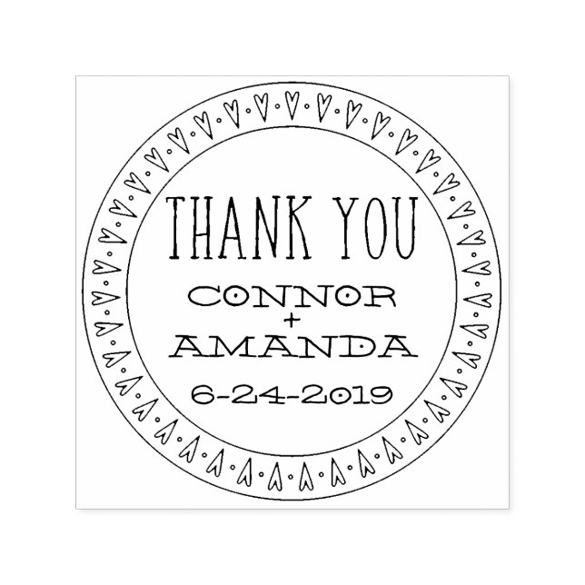 Heartfelt Thank You Custom Stamp (Design)