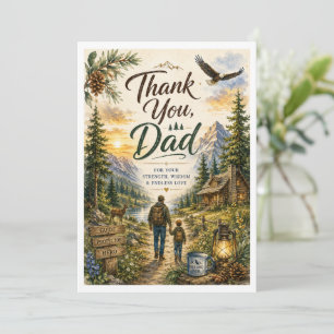 Heartfelt Thank You Dad Woodland Adventure Card