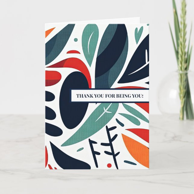 Heartfelt “Thank You for Being You” Card Option 2 (Front)