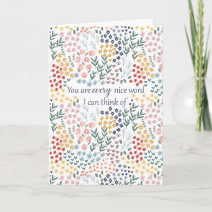 Heartfelt Thank You Gift Floral Friendship Card