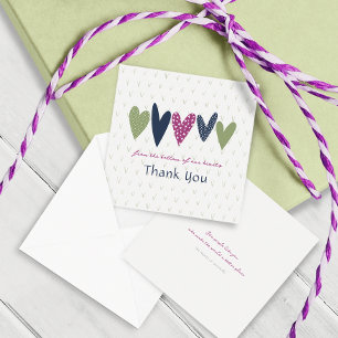 Heartfelt Thank you Hearts Little  Card