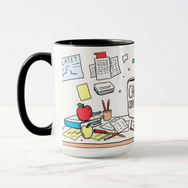 Heartfelt Thank You My Best Teacher Modern Script Mug (Left)