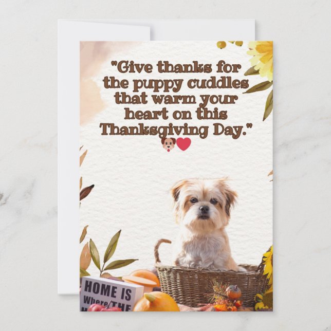 Heartfelt Thanksgiving wishes Holiday Card (Front)
