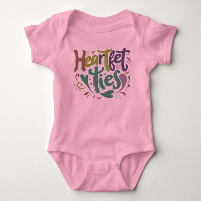 Heartfelt Ties. Baby Bodysuit (Front)