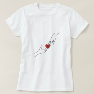 Heartfelt Touch - Minimalist Love Emblem T-Shirt