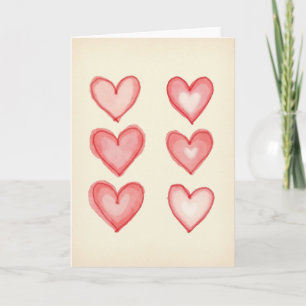 Heartfelt Watercolor Hearts Card