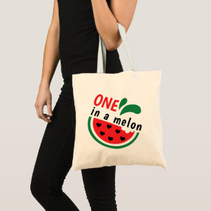 Heartfelt Watermelon ONE in a Melon Tote Bag