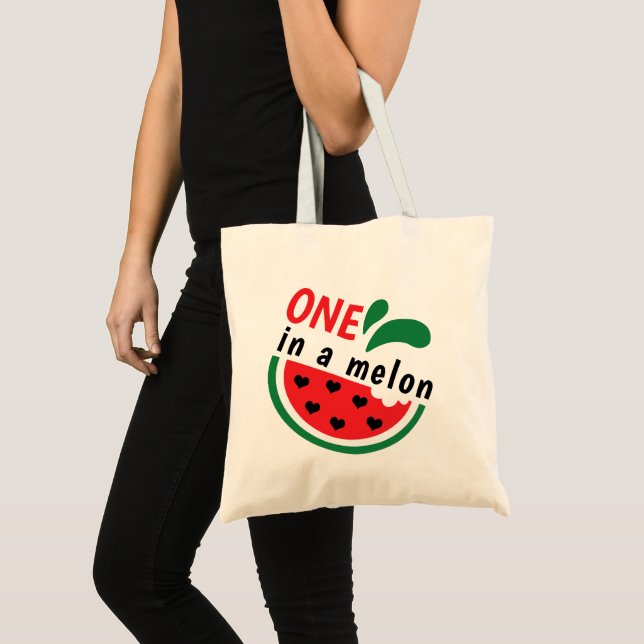 Heartfelt Watermelon ONE in a Melon Tote Bag (Front (Product))