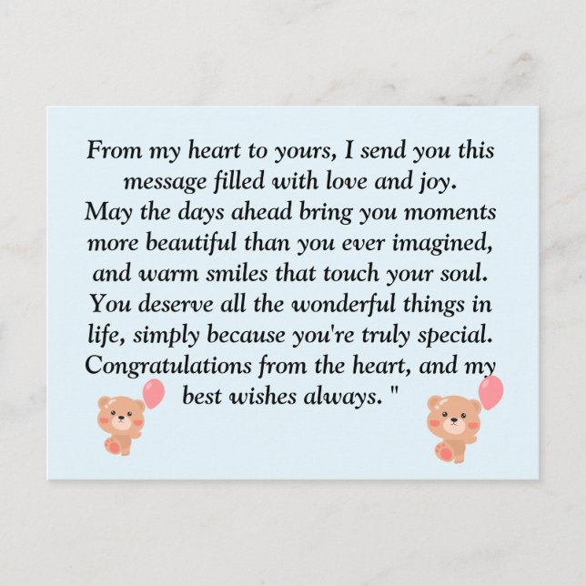  Heartfelt & Wholesosome massage for all ages Postcard (Front)