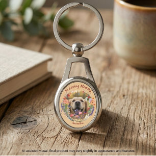 Heartfelt Wildflower Pet Loss Keepsake Key Ring