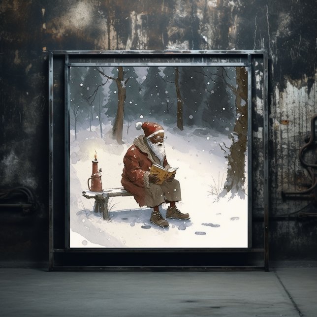  Heartfelt Wishes Black Santa's Nice List Poster (Creator Uploaded)