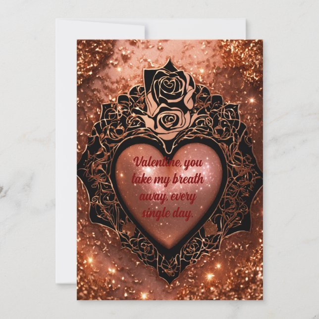 "Heartfelt Wishes – The Perfect Valentine’s Card" Holiday Card (Front)