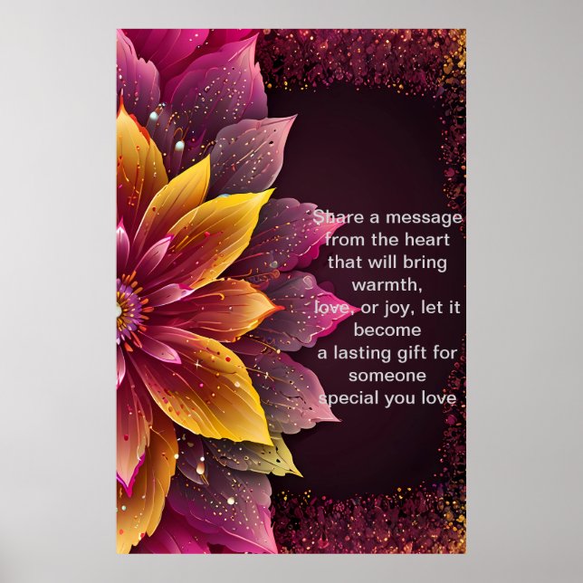 Heartfelt Words: A Personalised Gift of Love  Poster (Front)