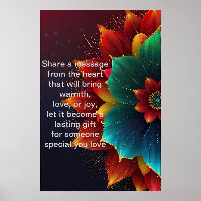 Heartfelt Words: A Personalised Gift of Love  Poster (Front)
