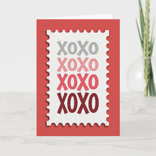 Heartfelt Xoxo Postage Stamp Card