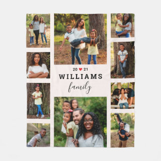 Heartfelt Year Personalised Photo Collage Blanket