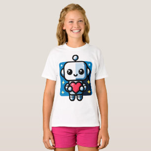 Heartful Robot - Playful Tech-Inspired Love Art T-Shirt