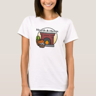Hearth & Haven Farm small family farm logo  T-Shirt