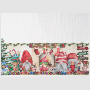 Hearth With Gnomes Tissue Paper