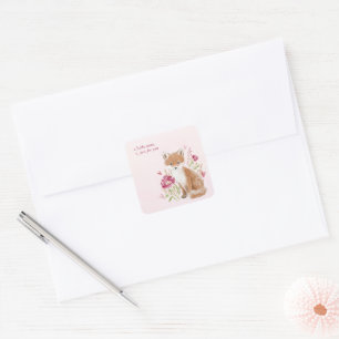 Hearthlight Notes A Little Love Romantic Winter Square Sticker