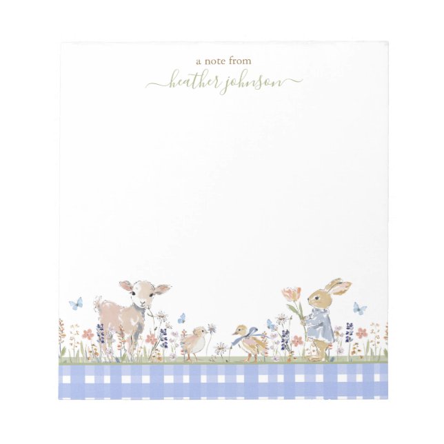 Hearthlight Notes Spring Soft Meadow Gingham (Front)