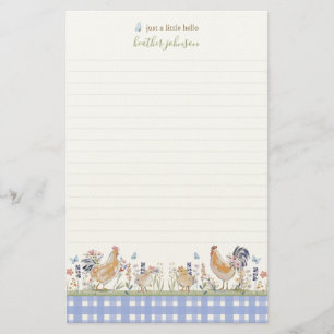 Hearthlight Notes Spring Soft Meadow Gingham Stationery