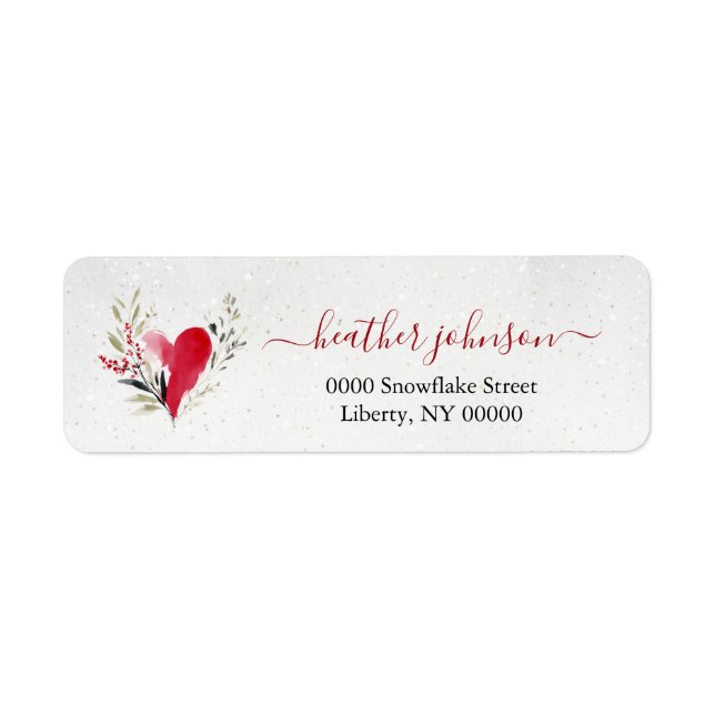 Hearthlight Notes Winter Cosy Heart Personalised (Front)