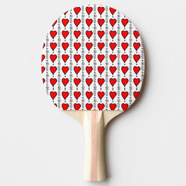 hearths pattern collection ping pong paddle (Front)