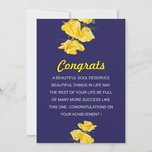 Heartiest Congratulations Invitation (Front)